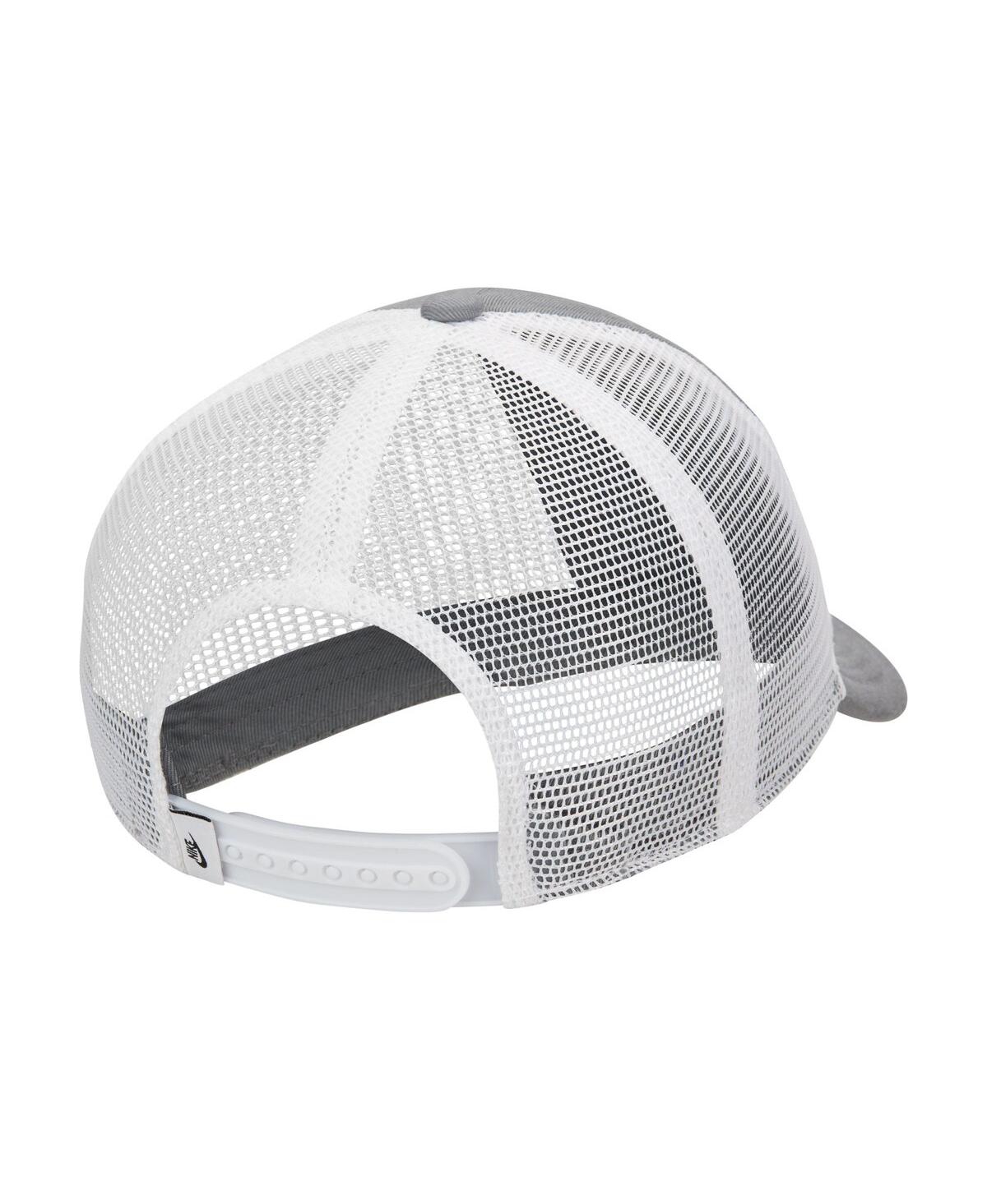 Shop Nike Men's Black Futura Lifestyle Rise Trucker Adjustable Hat In Gray