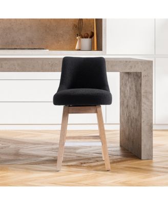 26" Upholstered Swivel Counter Height Bar Stool