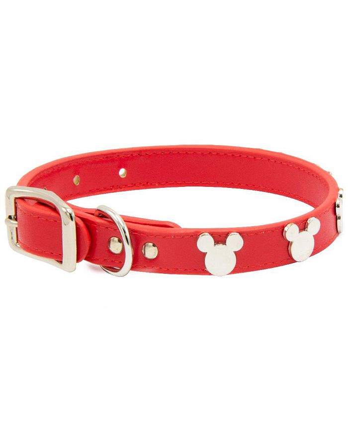 BuckleDown Disney Pet Collar, Faux Leather Dog Collar, Mickey Mouse