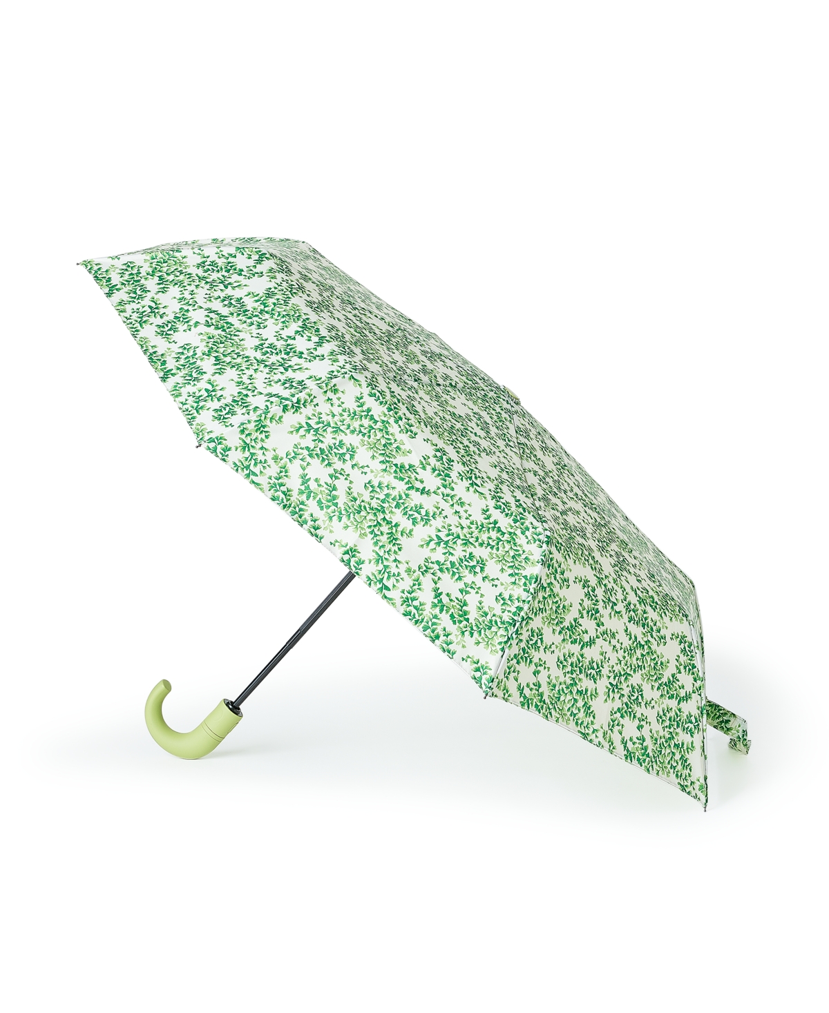 Shop Macy's Flower Show Auto Folding Umbrella, Created For  In Green Leaf