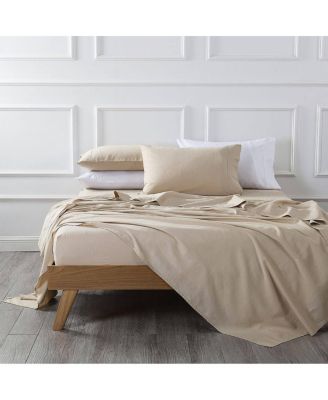 Belgian Flax Linen Cotton Sheet Set, Queen