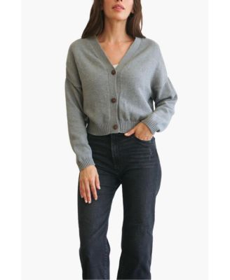 Women's Cotton Diana Crop Cardigan Sweater