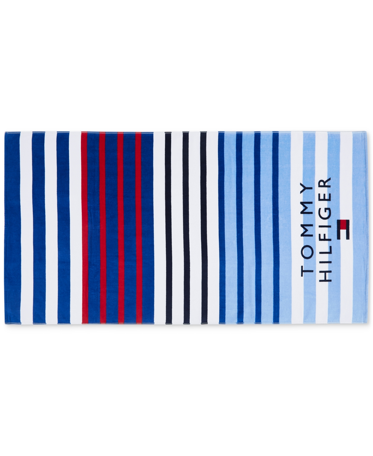 Shop Tommy Hilfiger Mixed Breton Beach Towel, 36" X 70" In Multi