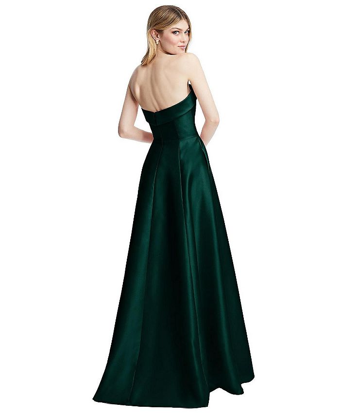 Alfred sung royal sales strapless twill dress