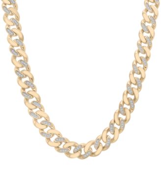 NEW! MEN'S 24 INCH!!! CUBAN LINK 14K GOLD good AAA+CZ DIAMOND CLUSTER CHAIN NECKLACE