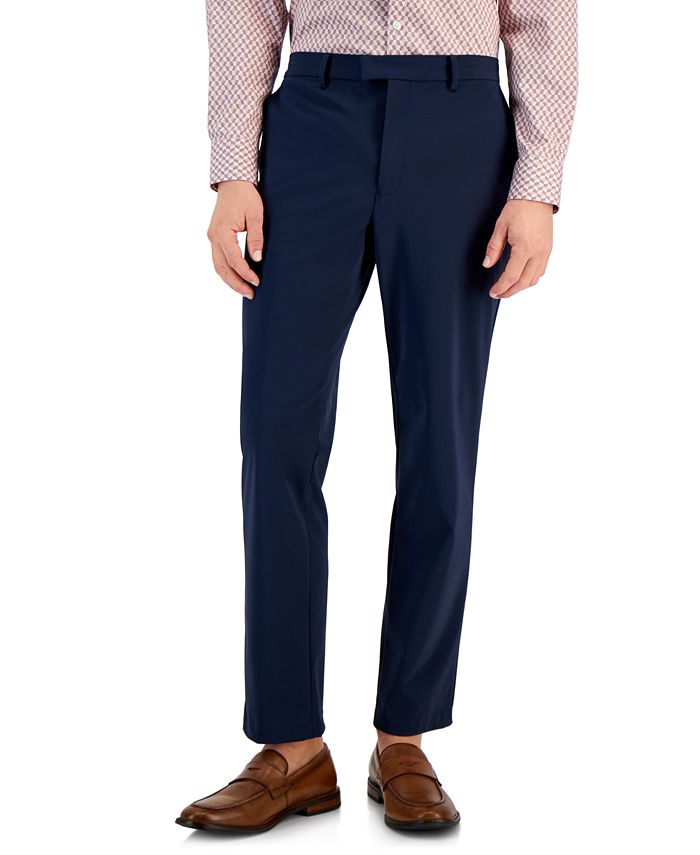 Alfani Men s Classic Fit Solid Stretch Suit Pants Created for