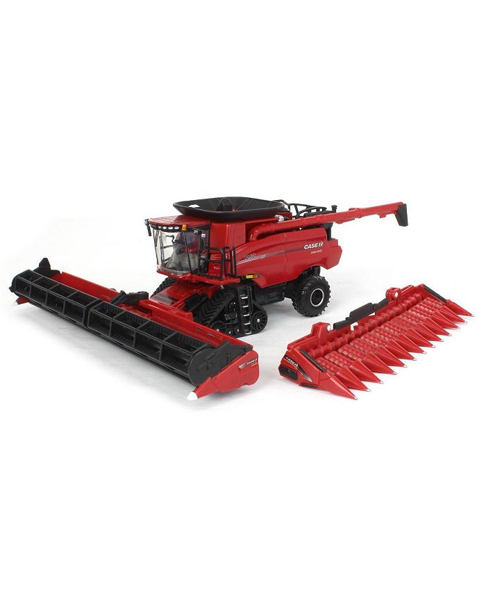 ERTL 1/64 Case IH Tracked Combine with Corn & Grain Heads Prestige