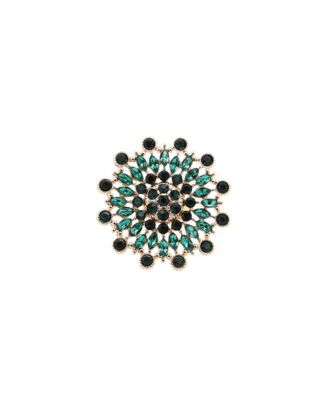Women's Green  Circular Stone Statement Ring