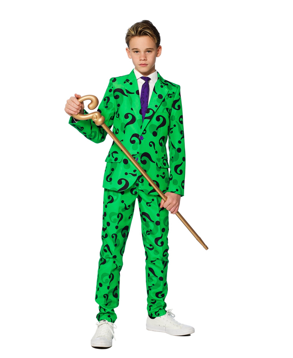 Opposuits Kids' Little And Big Boys The Riddler Slim Fit Suit In Green