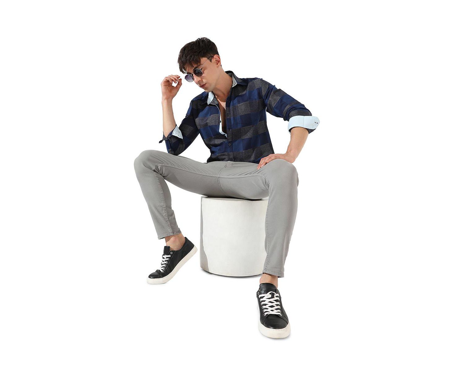 Men's Men Full Sleeve Checkered Casual Shirt