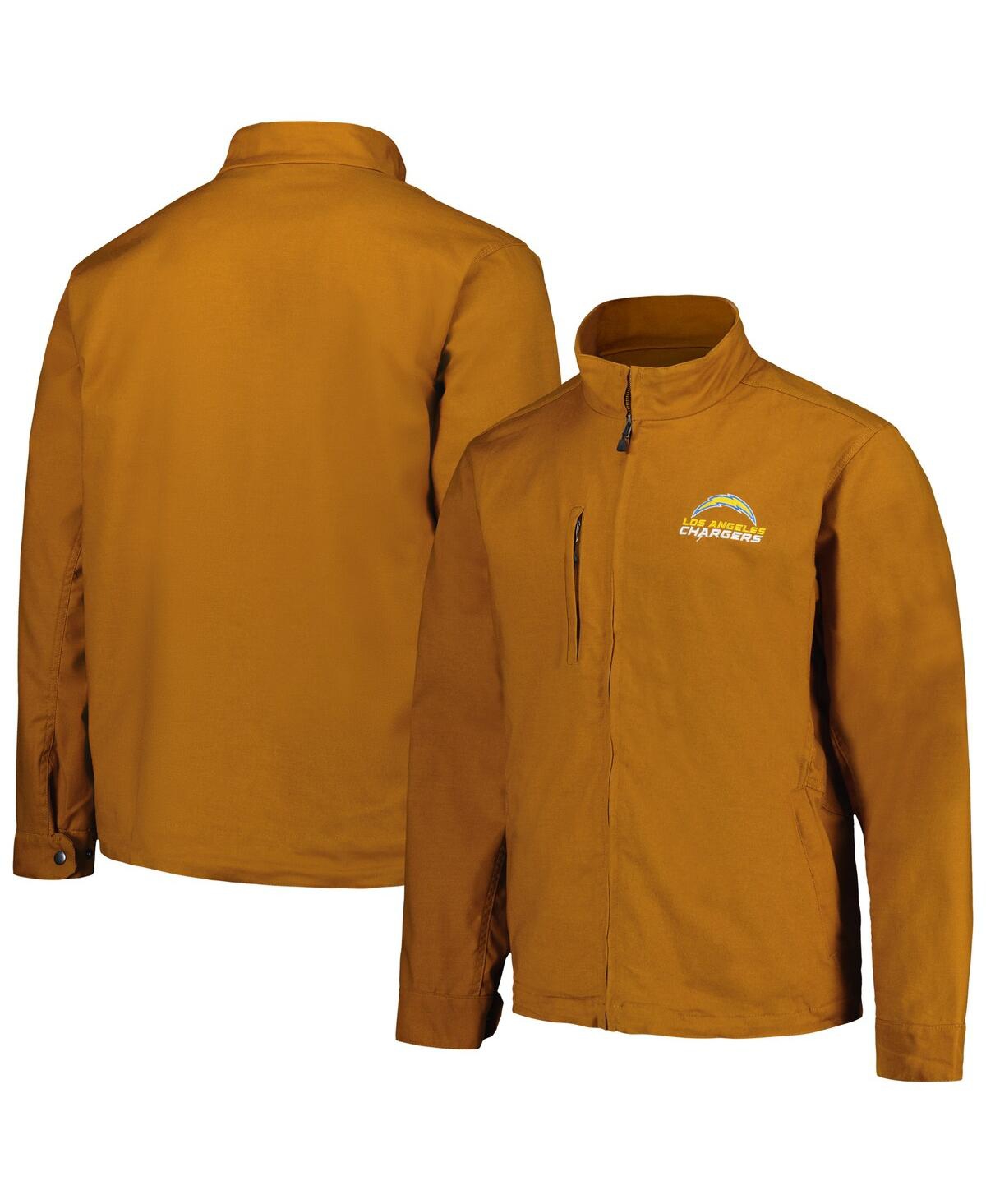 Dunbrooke Men's  Tan Los Angeles Chargers Journey Workwear Tri-blend Full-zip Jacket