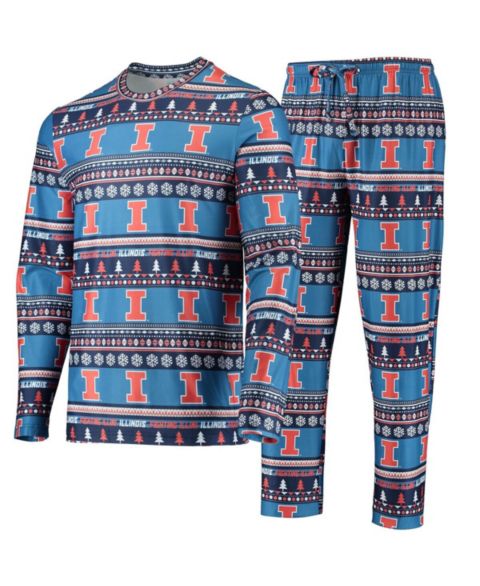 Мужской комплект для сна Concepts Sport Illinois Fighting Illini Ugly Sweater, Blue