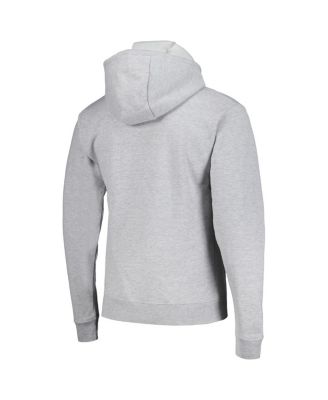 Men's Heather Gray Distressed LSU Tigers Tall Arch Essential Pullover Hoodie