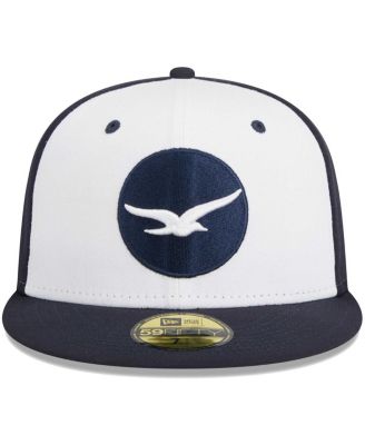 Men's White Pensacola Blue Wahoos Theme Nights Pensacola Seagulls 59FIFTY Fitted Hat