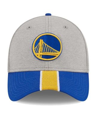 Men's Gray, Royal Golden State Warriors Striped 39THIRTY Flex Hat