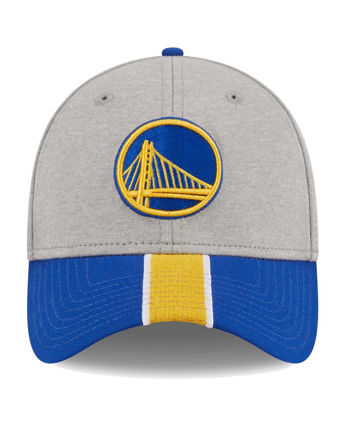 Men's New Era Royal Golden State Warriors Striped 39THIRTY Flex Hat - Royal