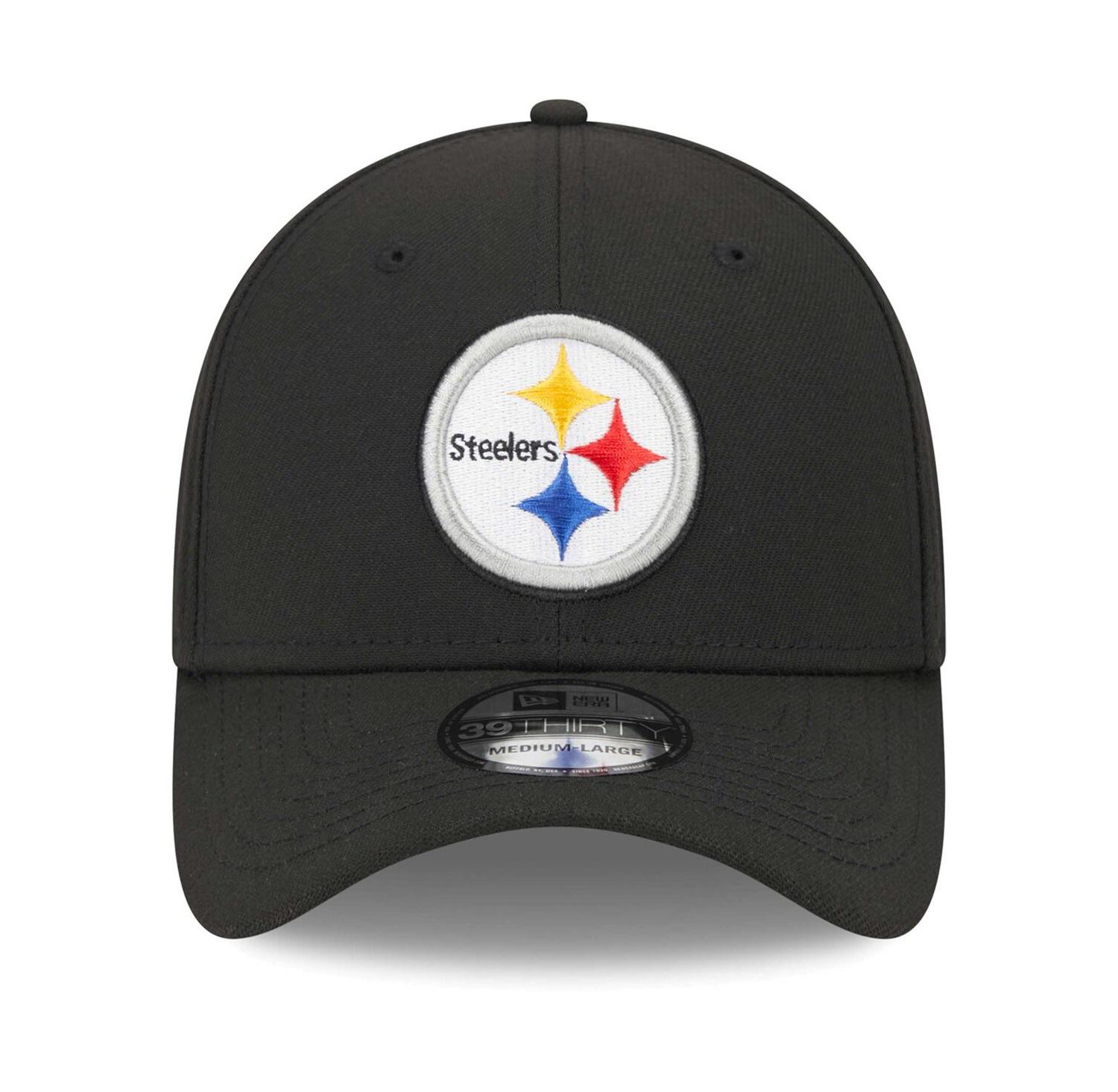 Men's Black Pittsburgh Steelers Main 39THIRTY Flex Hat