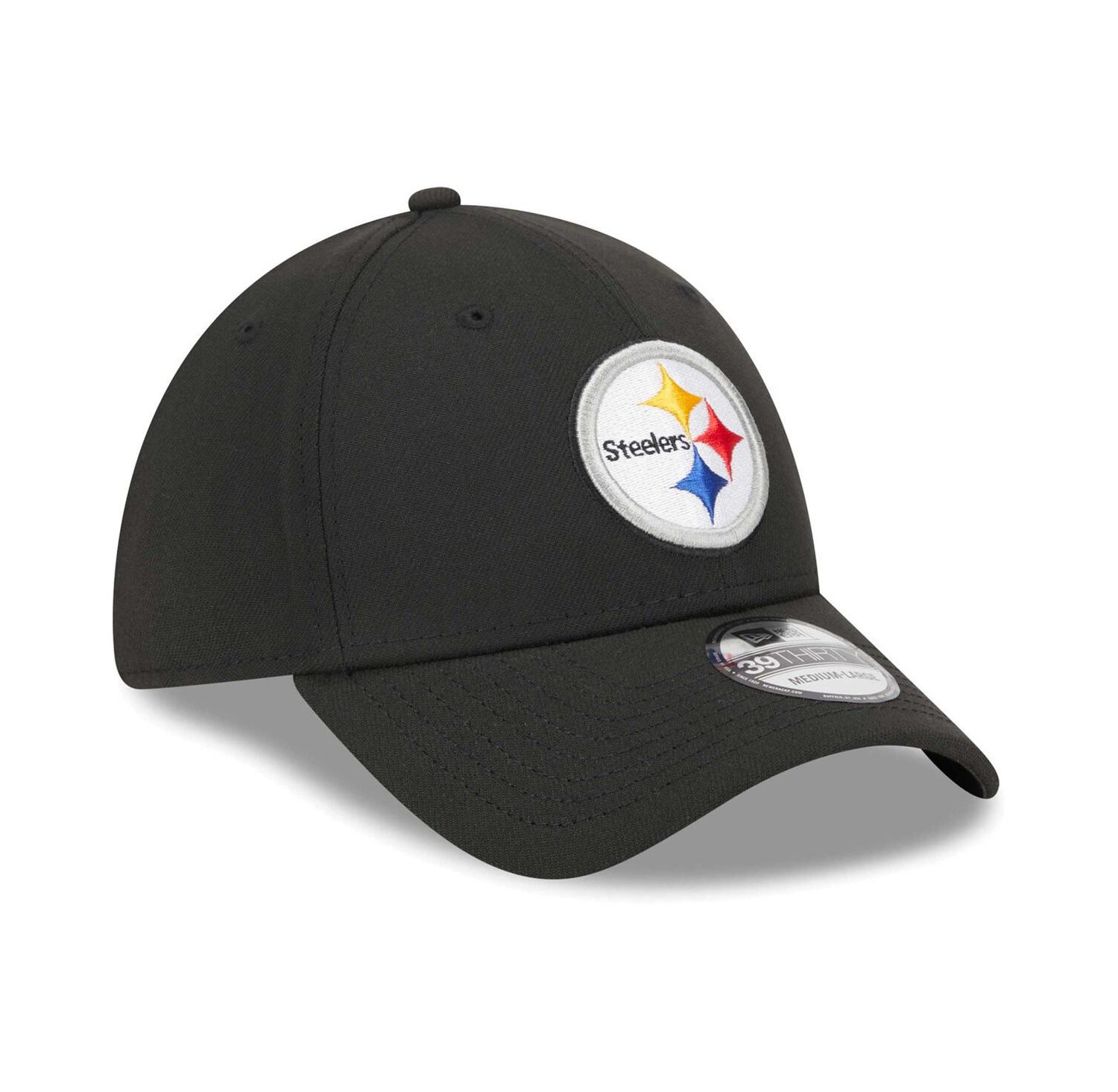 Men's Black Pittsburgh Steelers Main 39THIRTY Flex Hat