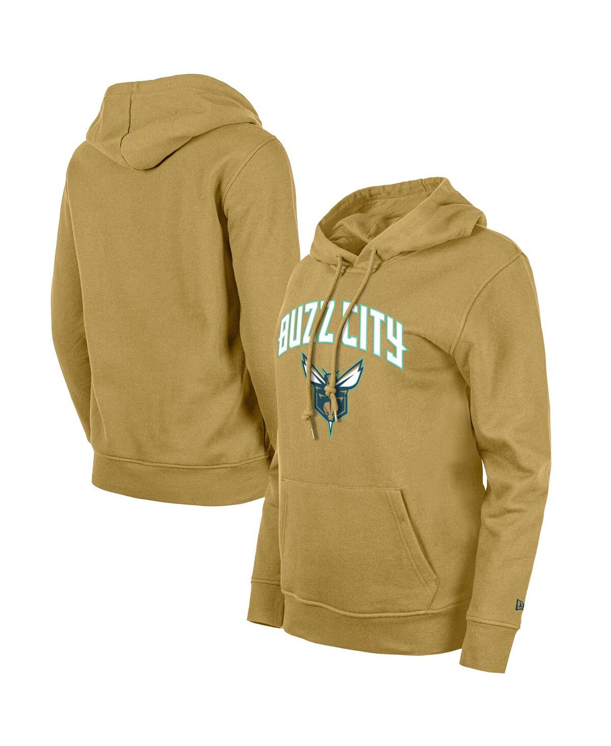 New Era Women's  Tan Charlotte Hornets 2023/24 City Edition Pullover Hoodie