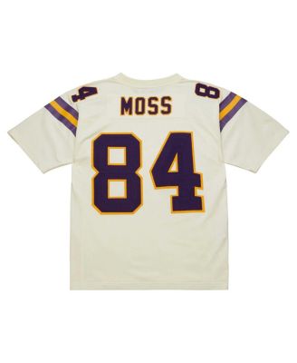 Men's Randy Moss Cream Minnesota Vikings Chainstitch Legacy Jersey