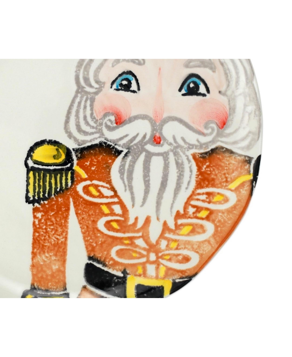 Vietri Nutcrackers Dinnerware Dinner Plate In Gold