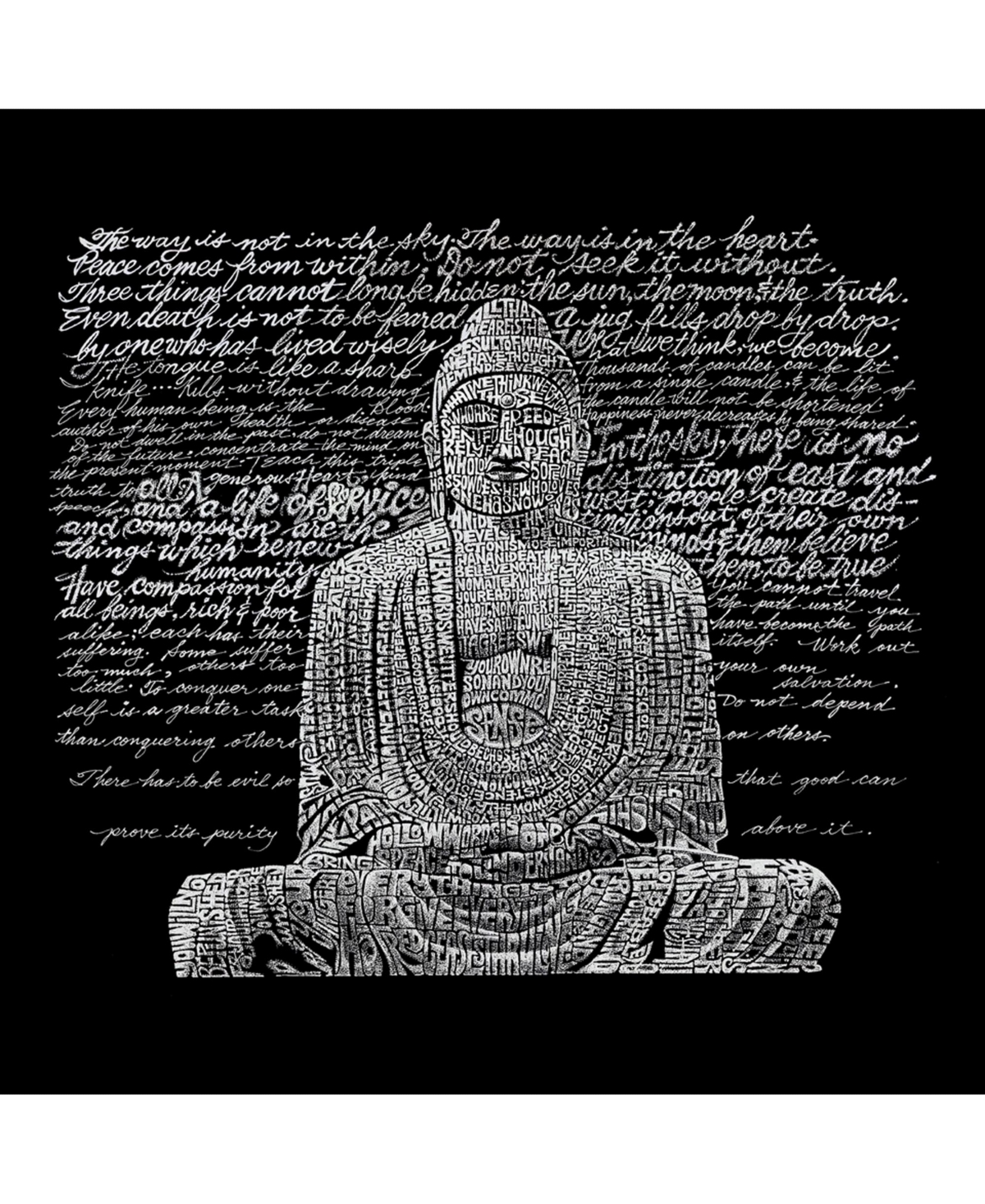Zen Buddha - Big Boy's Word Art Crewneck Sweatshirt