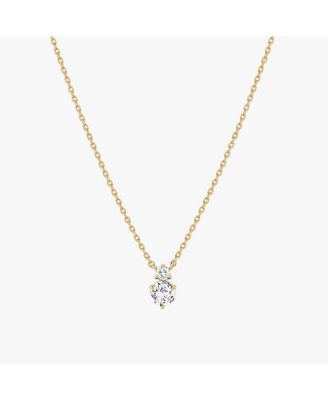 14k Gold Plated Deux Birthstone Necklace Personal Holiday Gift Idea