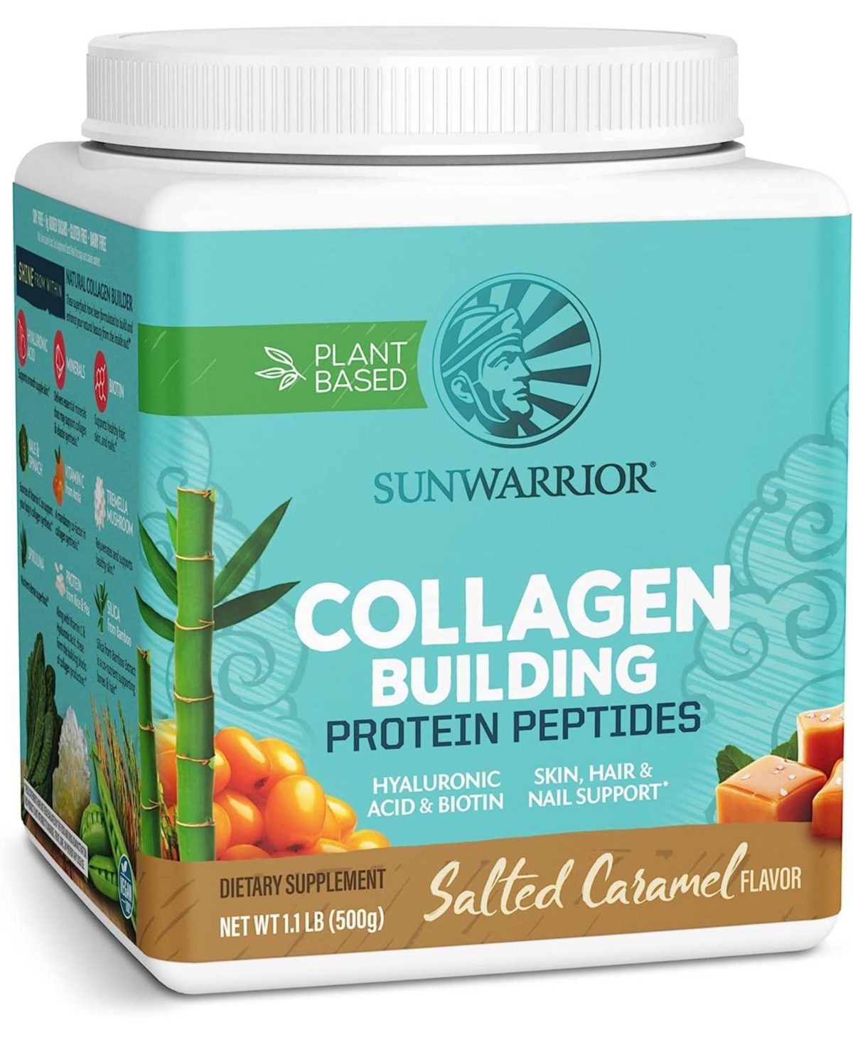 Collagen Building Peptides Protein Powder Hyaluronic Acid & Biotin Hair Skin Nail Support Gluten Free Non-gmo Dairy Sugar Free Low Carb Pla