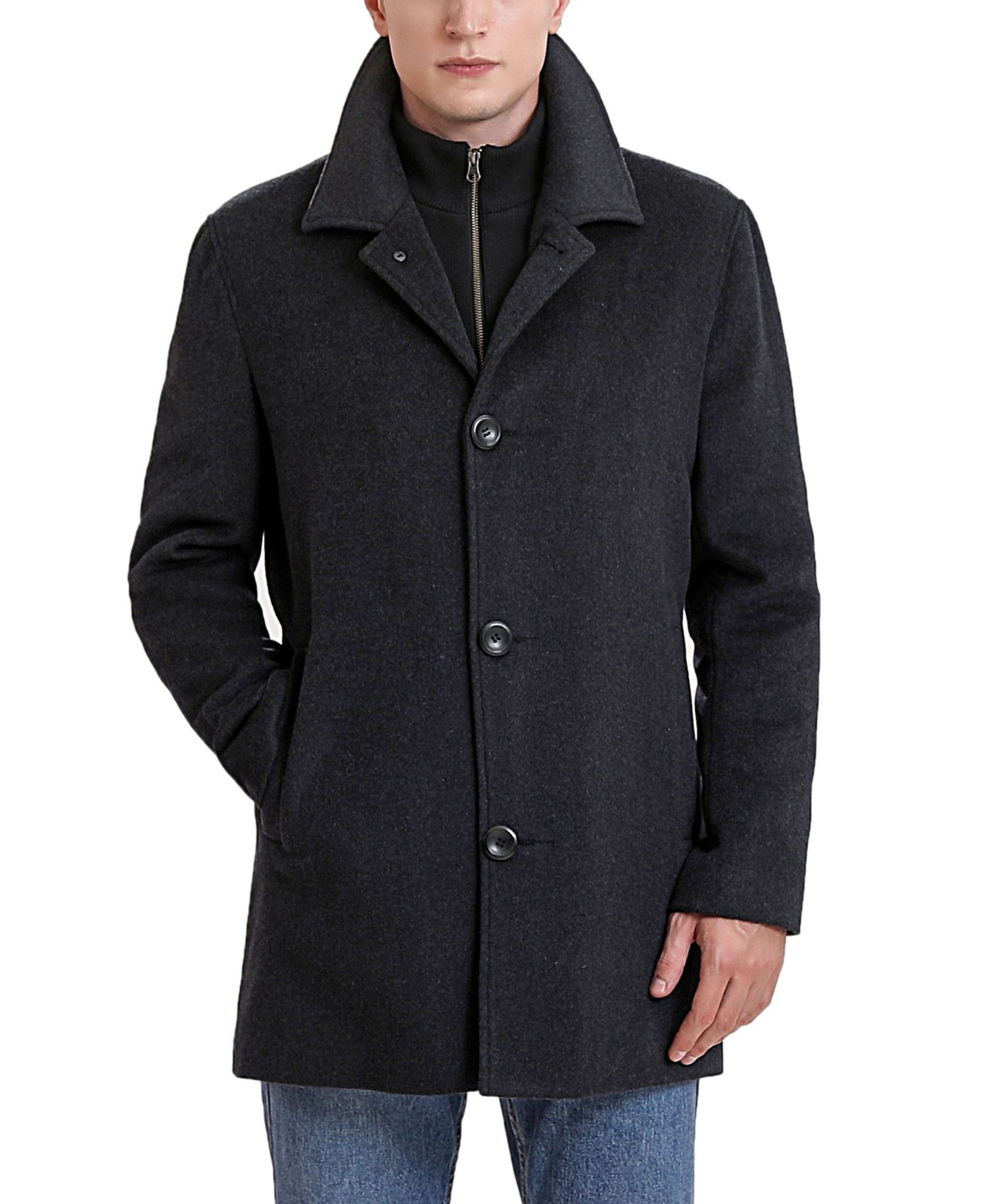 Men Justin Wool Blend Car Coat - Big and Tall