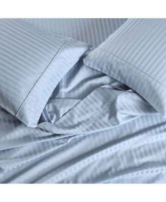 Low Profile (7-10 inches) 608 Damask Stripe Sheet Set USA, King