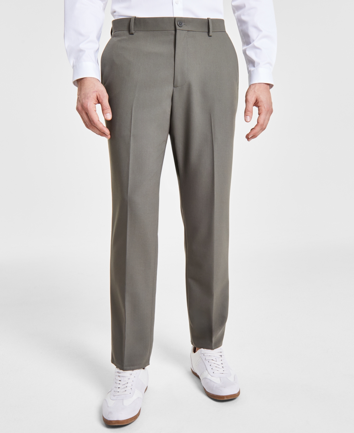 Shop Inc International Concepts Men's Elio Slim Straight Dress Pants, Created For Macy's In Olive Twist