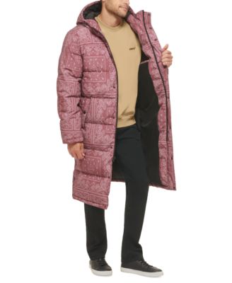 Men's Quilted Extra Long Parka Jacket