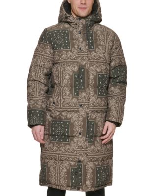 Men's Quilted Extra Long Parka Jacket