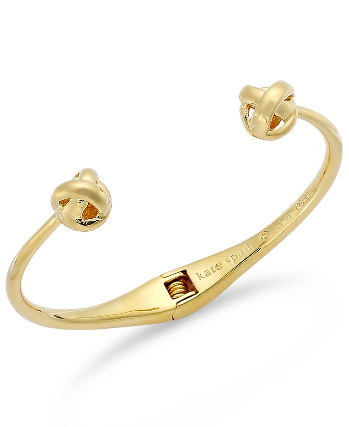 kate spade new york Gold-Tone Knot Cuff Bracelet & Reviews - Fashion Jewelry  - Jewelry & Watches - Macy's