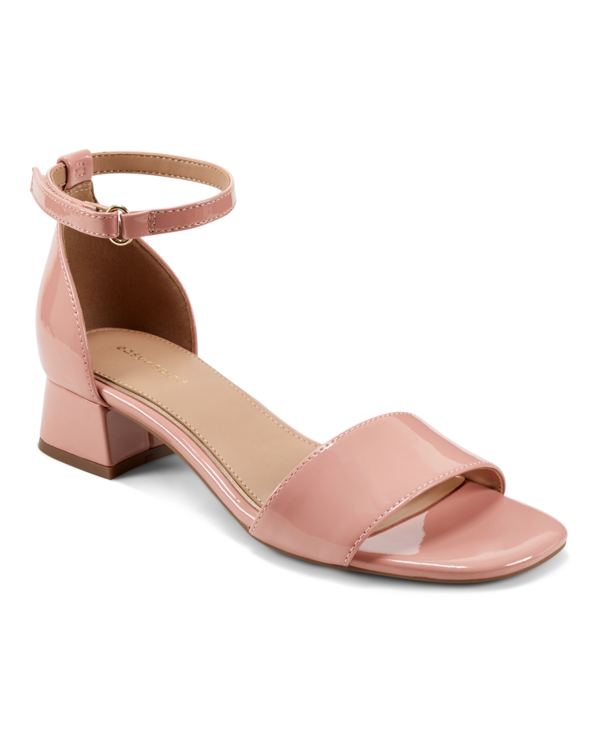 Women's Sheila Square Toe Block Heel Dress Sandals - Pink Patent Leather