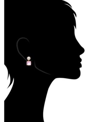 Pearl and Pink Crystal Drop Earring