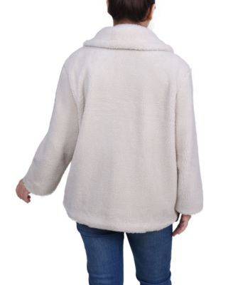 Women's Long Sleeve Double Breasted Sherpa Jacket
