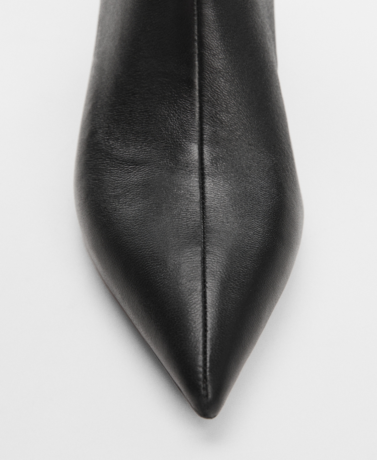 Mango Women's Kitten Heels Leather Boots