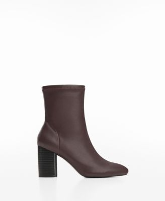 MANGO Women's Round-Toe Heeled Ankle Boots