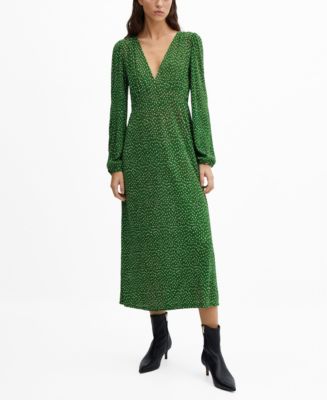 mango green polka dot dress Buy MANGO Women Mint Green & White Polka Dot Print Fit & Flare Dress -  Dresses for Women 10143109