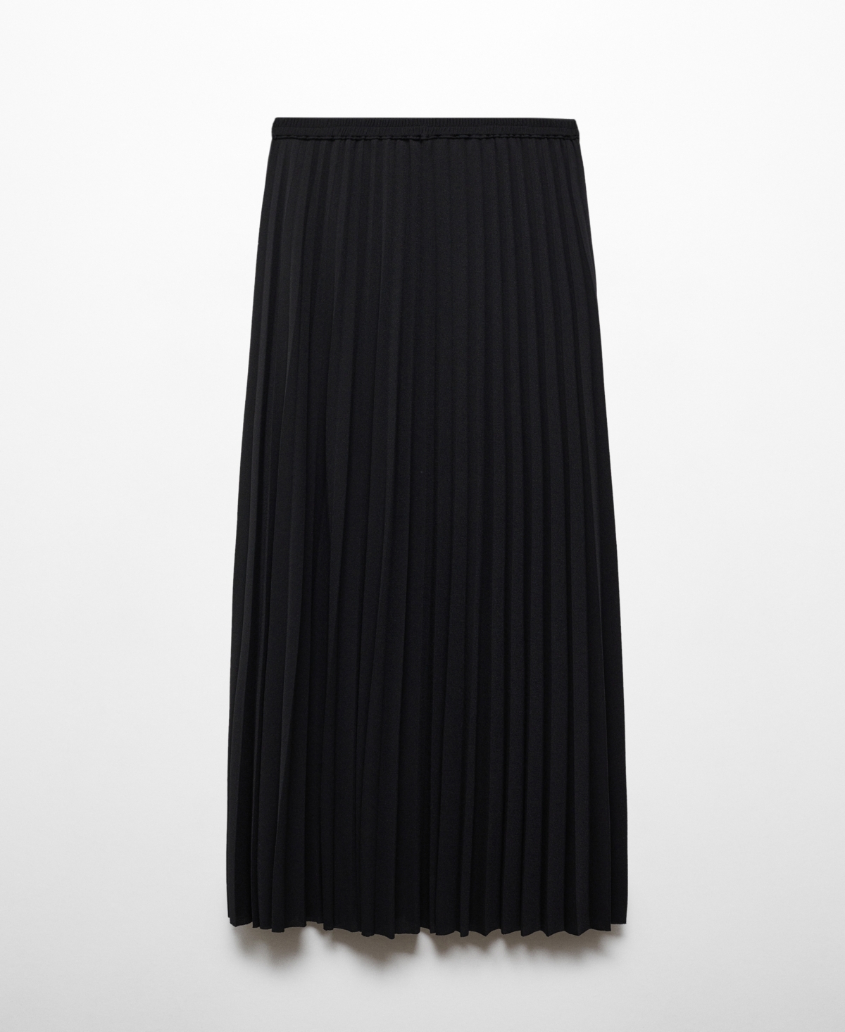 Shop Mango Women's Pleated Long Skirt In Dark Green