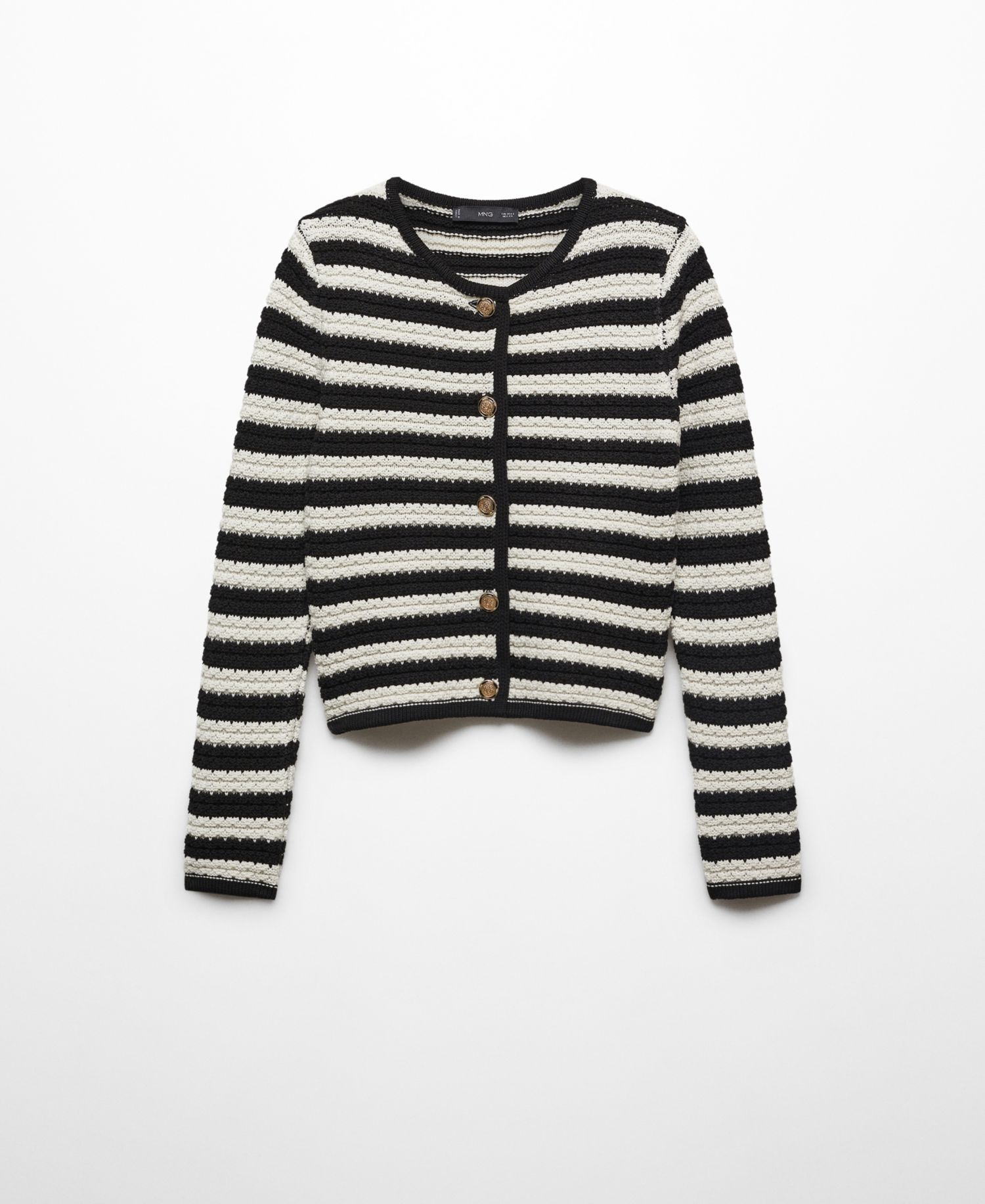 Women's Jewel Buttons Striped Cardigan