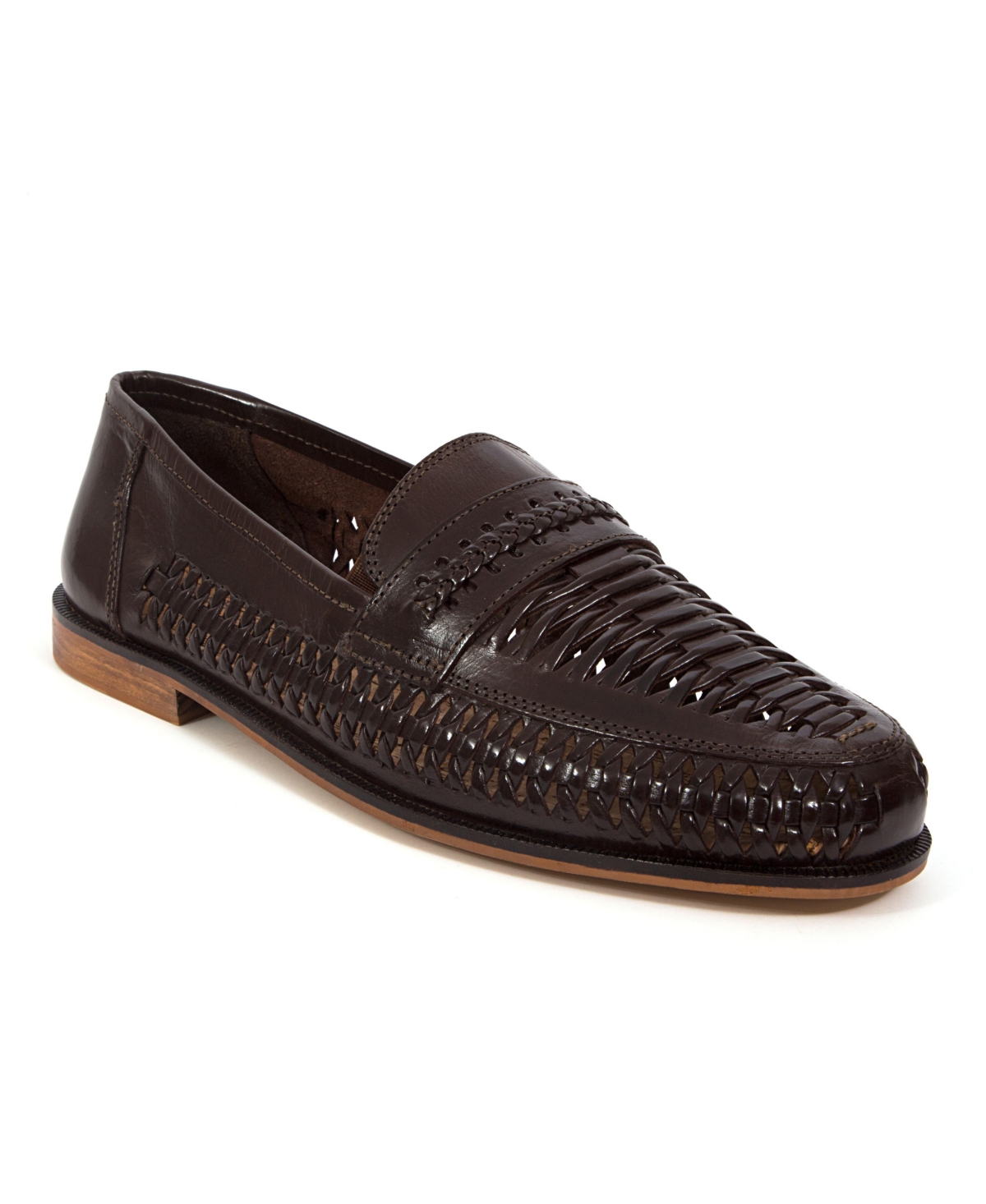 Men's Puebla Huarache Slip-on Loafers - Dark Brown