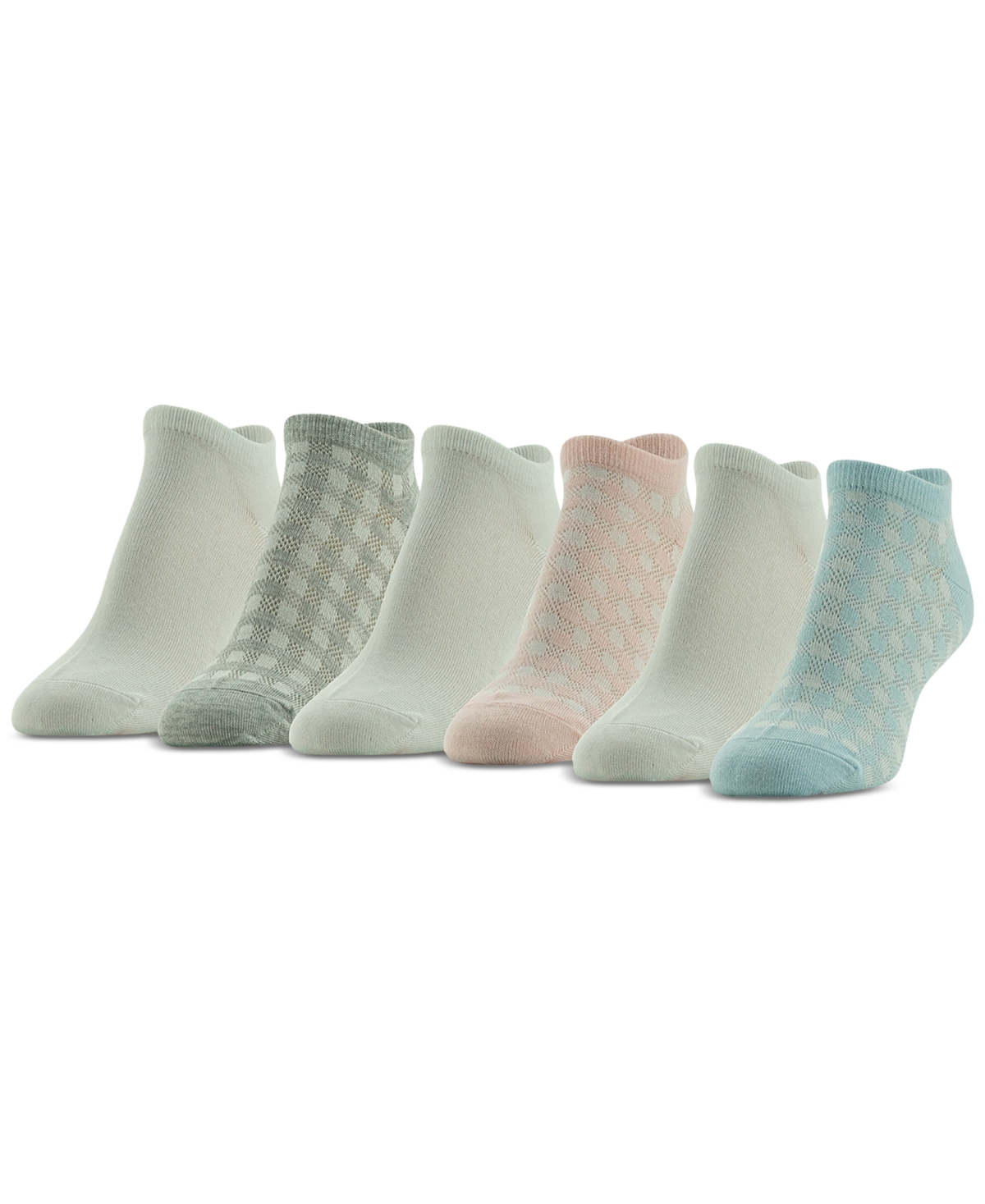 Women's 6-Pk. Gingham Liner Socks - Assorted
