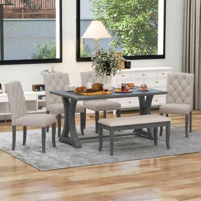 Streamdale Farmhouse 6-Piece Dining Set