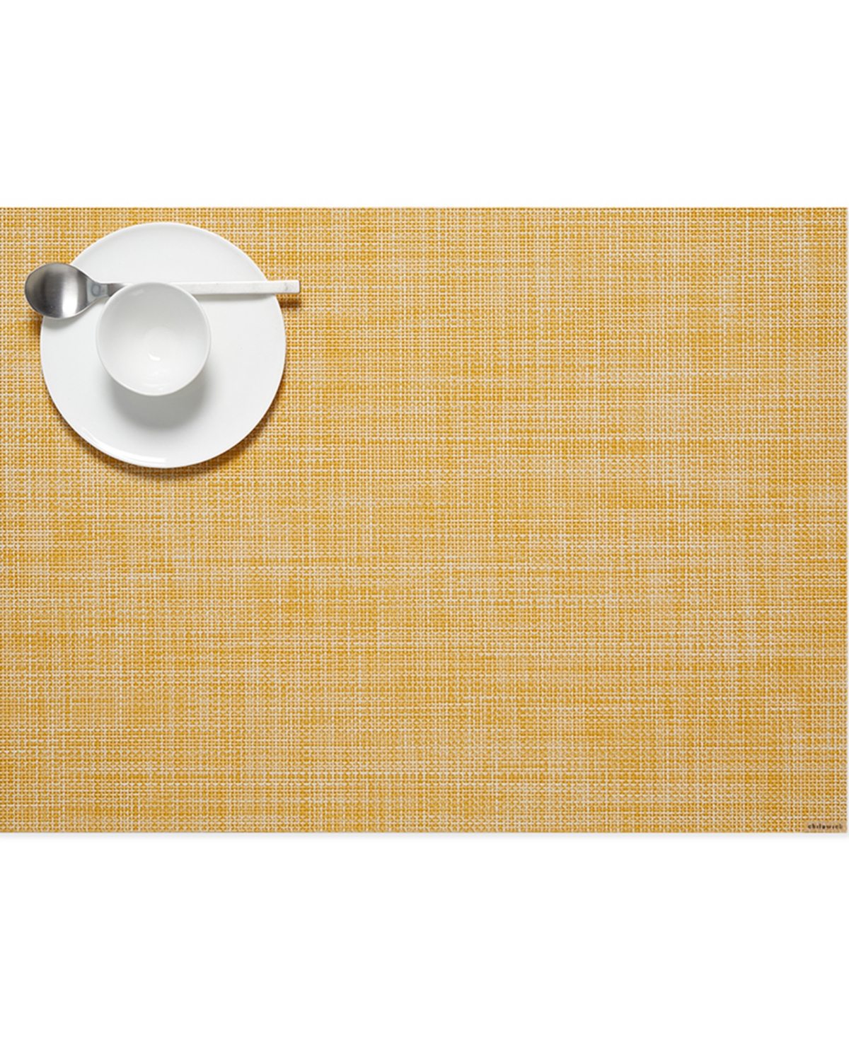 Shop Chilewich Mini Basket Weave Placemat 14" X 19" In Ochre