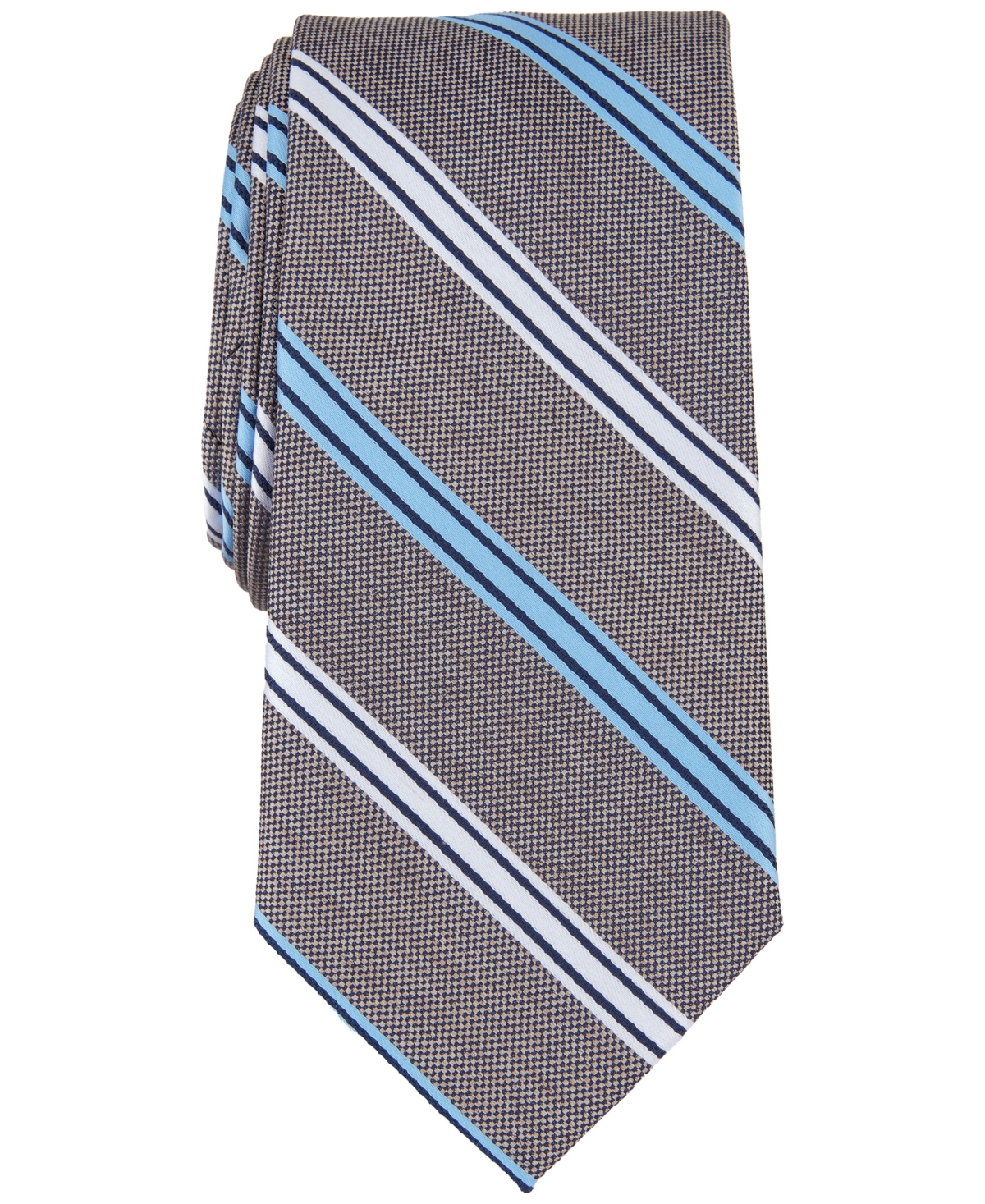 Nautica Men's Wenrich Stripe Tie In Taupe