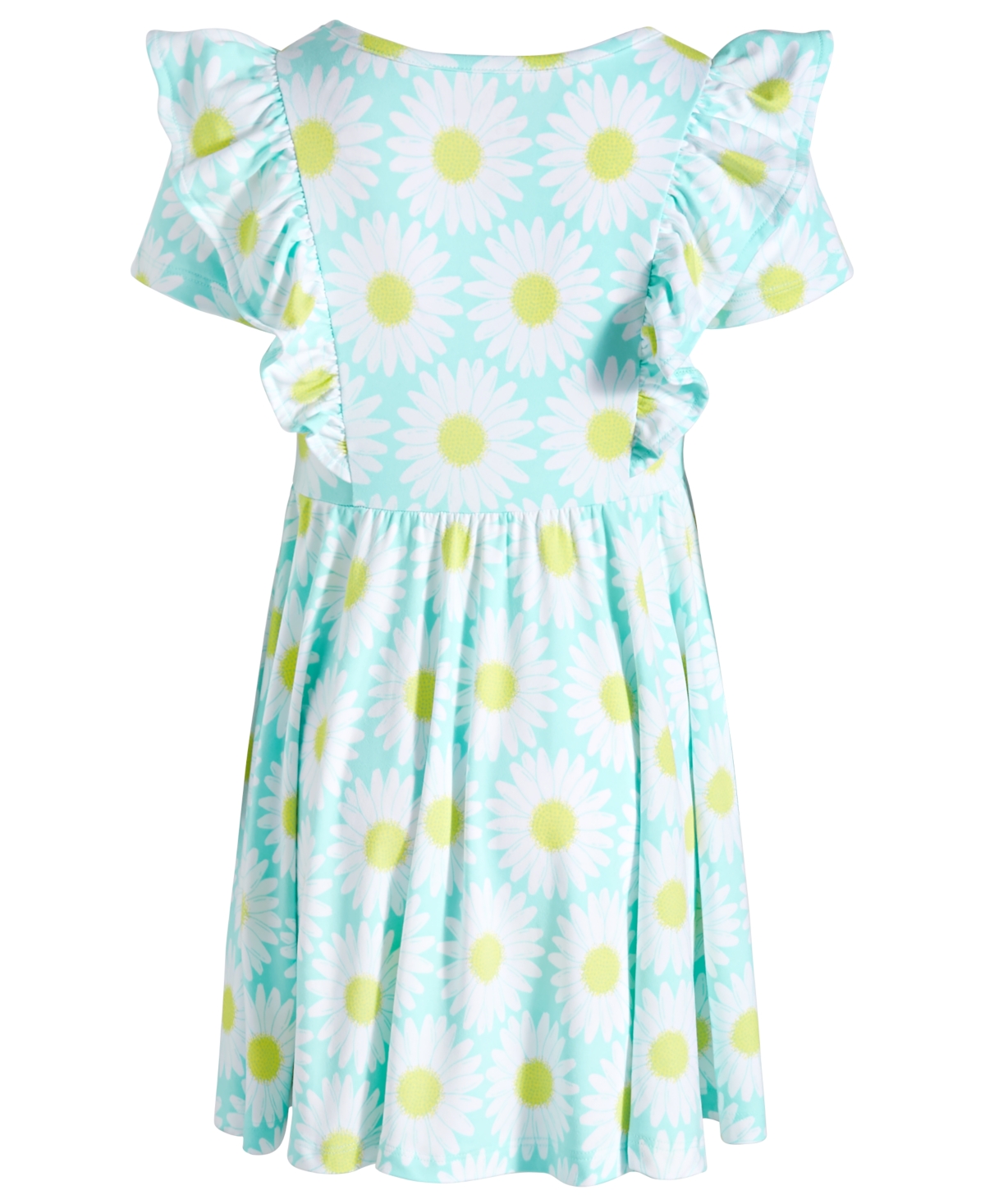 Shop Epic Threads Little Girls Daisy-print Ruffled Dress, Created For Macy's In Refreshing Teal