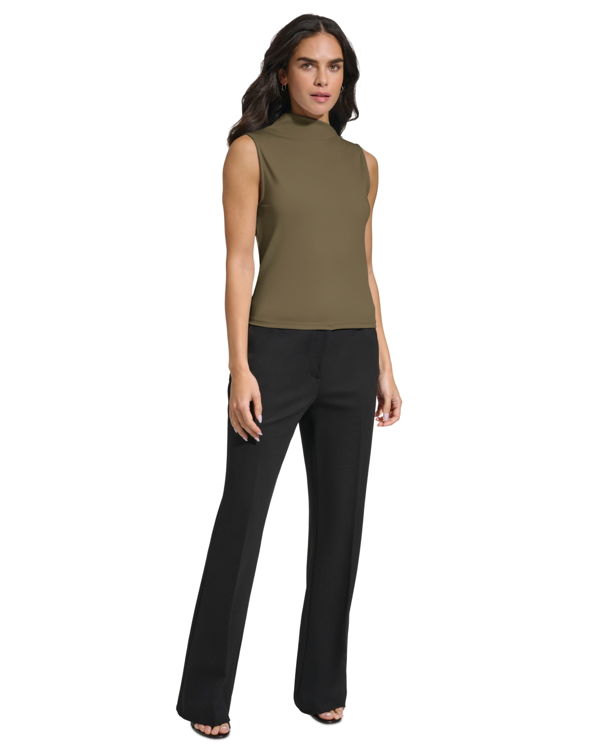 Calvin Klein Women's Funnel-Neck Sleeveless Top