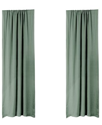 Washed Linen Relaxed Solid Window Panel Set, 50" x 84"